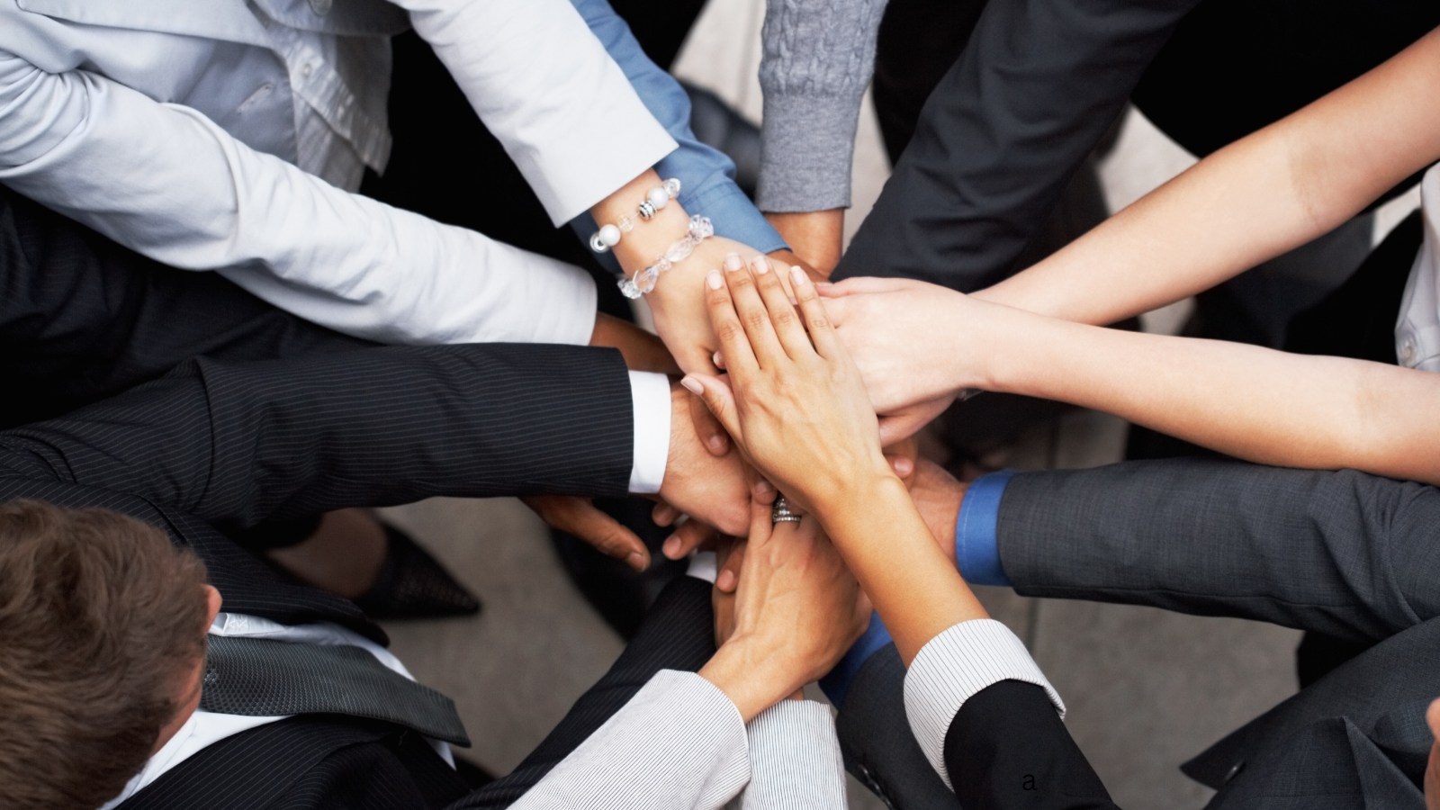 Group of Hands showing Teamwork